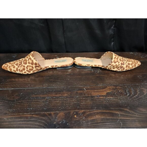 Steve Madden Trace Leopard Print Cow Hair Mules Womens Size 7.5M - Picture 2 of 9